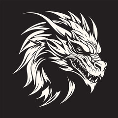 Head of an Dragon, furious dragon vector
