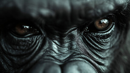 Primer plano de la cara de un gorilla