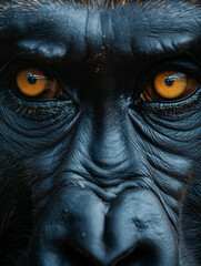 Primer plano de la cara de un gorilla
