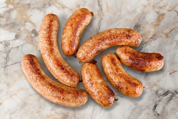 Grilled tasty fresh hot Pork Sausages