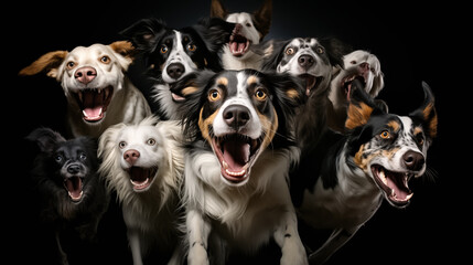 Zadowolone Psy w Grupie