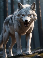 Obraz premium Fierce Fenrir Guardian of the Night