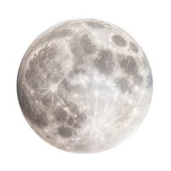 full moon surface, transparent PNG