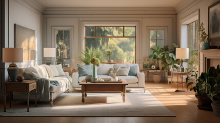 A remarkable living room with augmented reality accents to add a special flair