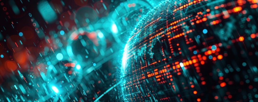 Technology abstract digital futuristic gate portal data. - Powered by Adobe