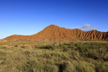 The Bardenas Reales is a semi-desert natural region of some 42,000 hectares in southeast Navarre...