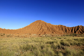 The Bardenas Reales is a semi-desert natural region of some 42,000 hectares in southeast Navarre ,Spain