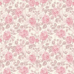 seamless floral pattern Fashionable wallpaper background with pastel pink rose pattern, seamless pattern.fashionable designs vintage tender textile arts collection wallpapers 