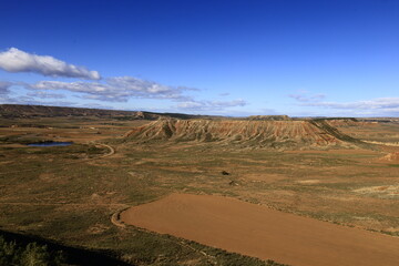 The Bardenas Reales is a semi-desert natural region of some 42,000 hectares in southeast Navarre...