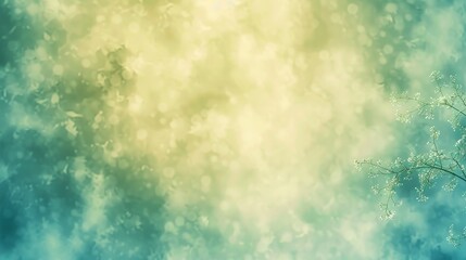 Tranquil spring morning abstract watercolor backdrop with delicate sky blue and pale yellow strokes - obrazy, fototapety, plakaty