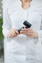 Modern medical equipment for removing neoplasms on the surface of the skin.