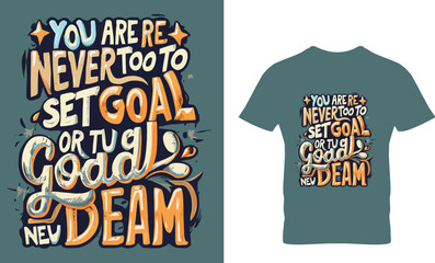 t-shirt design with typography.