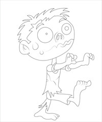 Halloween coloring book page for kids