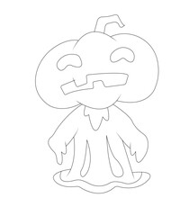 Halloween coloring book page for kids