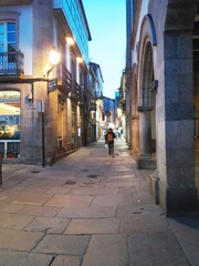 Fototapeta na wymiar Rúa do Franco en Santiago de Compostela, Galicia