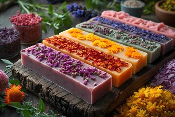 fantastic handmade soap with flowers
