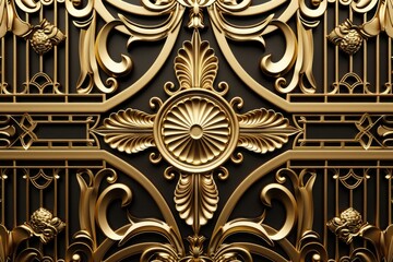 Detailed shot of a decorative metal door, suitable for architectural and design projects