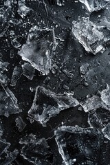 Close-up shot of intricate ice crystals, perfect for winter themes