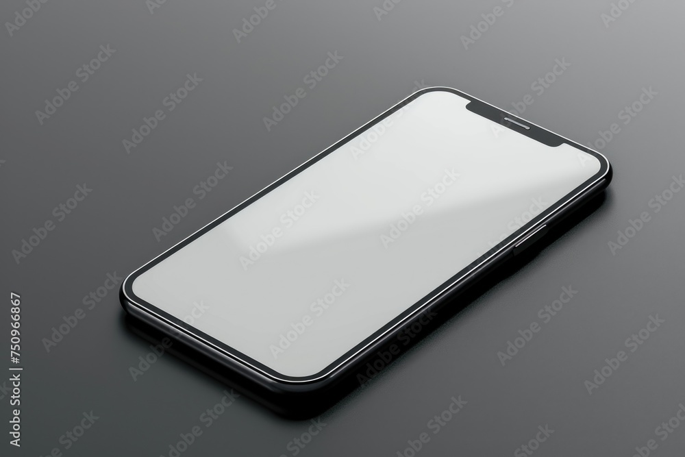 Aufkleber A close up view of a cell phone on a table. Suitable for technology and communication concepts