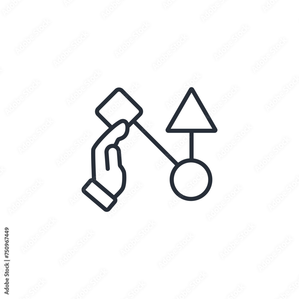 Poster assortment icon. vector.editable stroke.linear style sign for use web design,logo.symbol illustratio
