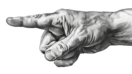 Detailed hand drawing in monochrome, versatile for various design projects