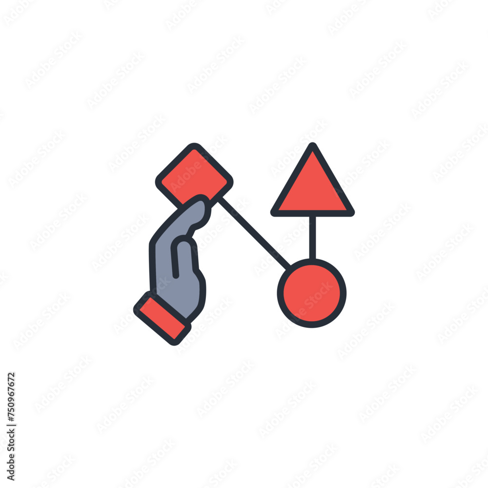 Poster assortment icon. vector.editable stroke.linear style sign for use web design,logo.symbol illustratio