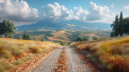 Countryside, San Quirico d`Orcia , Tuscany, Italy.