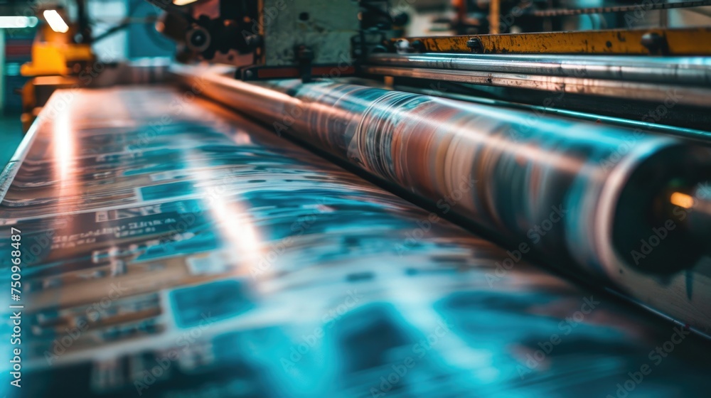 Poster Detailed view of a functioning machine, suitable for industrial concepts