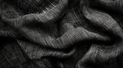 Simple black and white fabric close-up. Suitable for backgrounds or textures