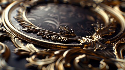 A close up of a clock with a gold frame. Suitable for time management concepts