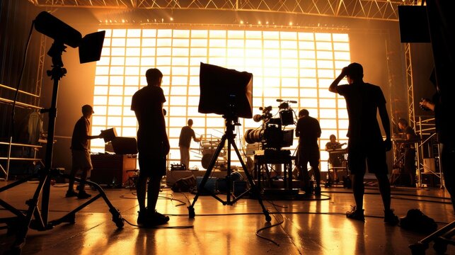 A Group Of People Standing In Front Of A Camera. Ideal For Business Or Teamwork Concepts