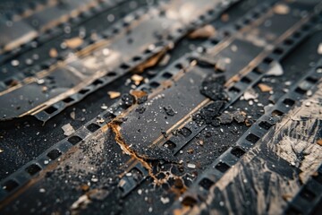 Close up of a dirty keyboard, suitable for technology concepts