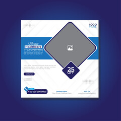 Medical theme of Editable minimal square banner
