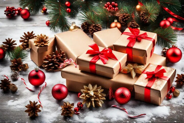 christmas tree with gifts