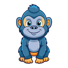 Illustration of a gorilla baby