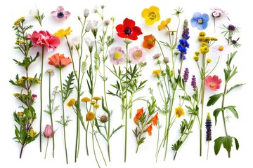 Vibrant flowers on a clean background, perfect for various design projects