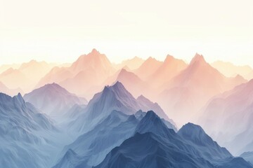 Scenic sunset view of a mountain range, perfect for travel and nature concepts