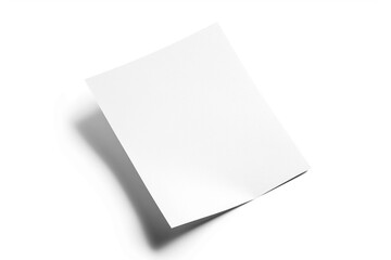 White paper on white surface, versatile image for various projects