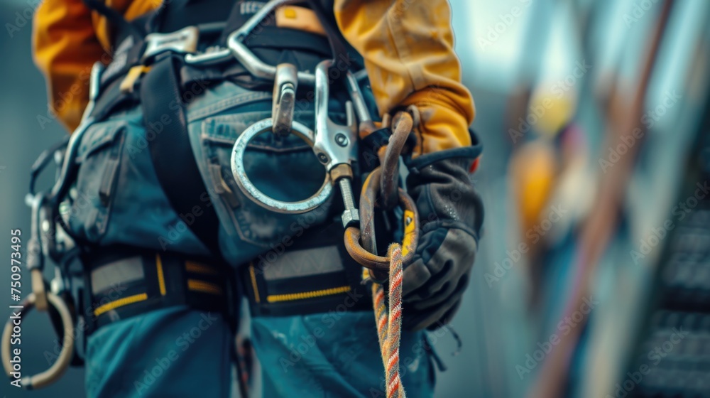 Poster close up of a person holding a rope, suitable for various concepts and designs