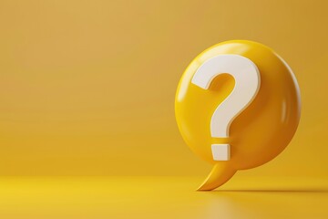 A yellow balloon with a question mark symbol on it. Perfect for educational and curiosity-themed designs