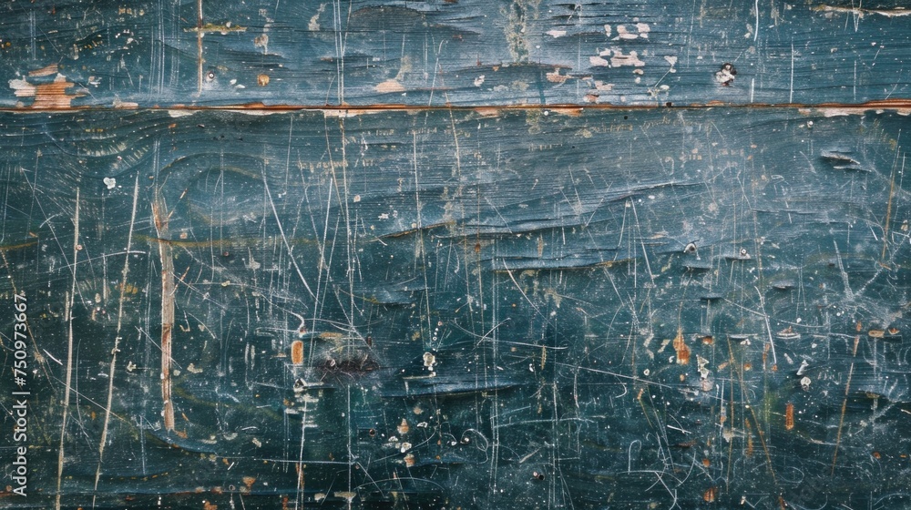Poster close up of a blue wall with peeling paint. suitable for backgrounds or texture use