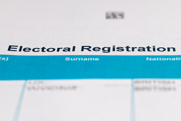 An Electoral Registration letter from the local government to check resident's voting rights.