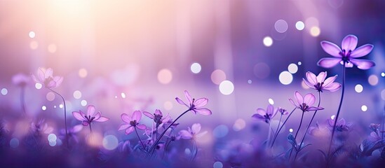 A field of purple flowers glistens in the rain, their petals collecting droplets of water. The...