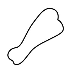 simple outline of chicken thigh
