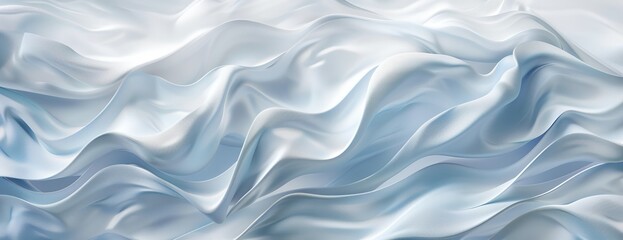 Fototapeta premium a blue and white abstract background with wavy shapes