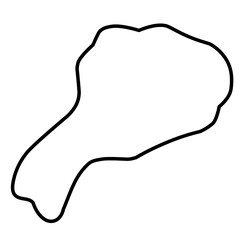 simple outline of chicken thigh