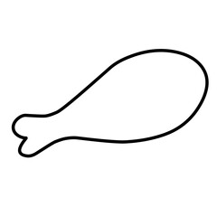 simple outline of chicken thigh