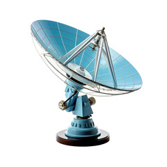 A satellite dish, isolated on white background cutout.
