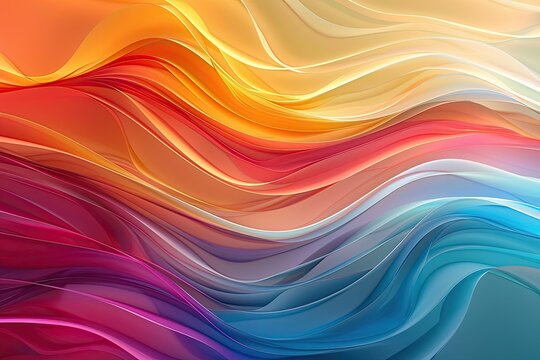 colorful abstract wave background Abstract rainbow colors wave background Spectrum color flow wave