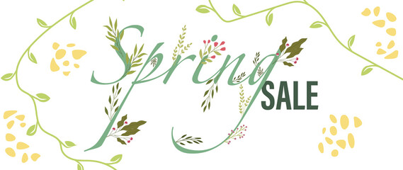 Flat illustration. Logo with the inscription 